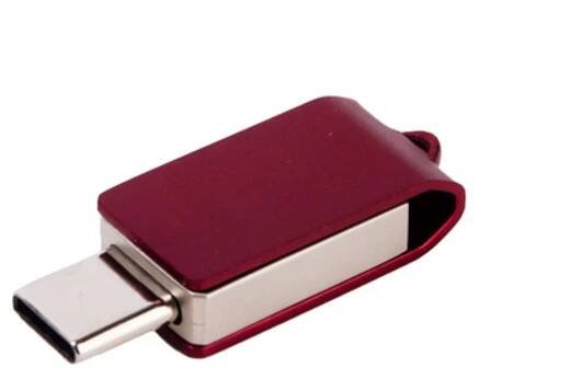 Mini USB flash disk GARBER OTG - duální USB 3.0 Type-C červená