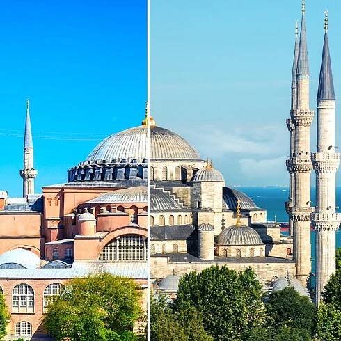 Vstupenka bez čekání do chrámu Hagia Sophia a audio průvodce po Modré mešitě