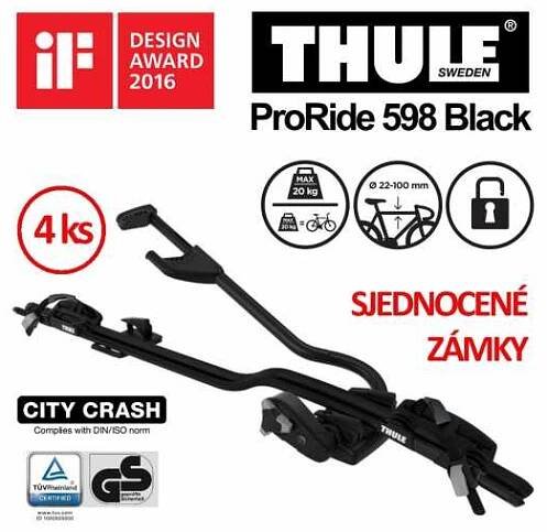 Thule ProRide 598 Black sada 4 ks