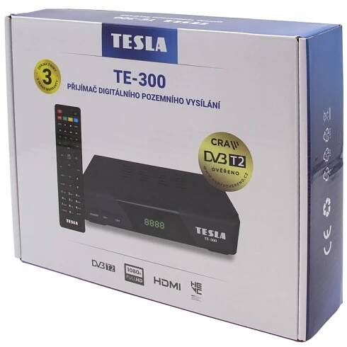 TESLA TE-300 - set-top box DVB-T2 (H.265/HEVC), ověřeno CRA | Satelitní technika - satelitní přijímače a komplety, set top