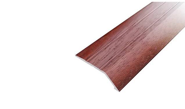 AP3 nájezdová lišta samolepící, hliník + dýha lakovaná teak, 8 mm, 2,7 m