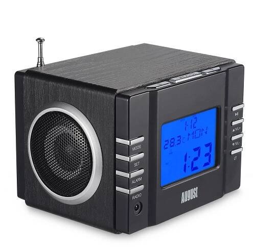 MB300 Mini MP3 Musicbox with FM Clock Radio - Black