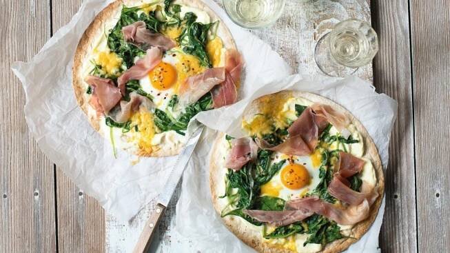 Blesková špenátová „pizza“