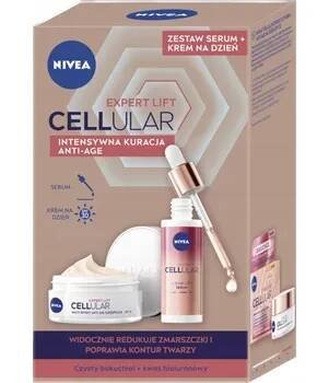 Nivea Cellular sada denní krém proti stárnutí 50 ml + 3-zónové sérum 30 ml