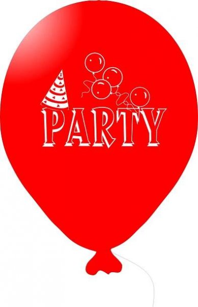 Balónky PARTY červené 1 ks