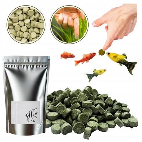 Krmivo pro ryby AKVÁRIUM TABLETY SE SPIRULINOU KRMIVO NA SKLO 200 g