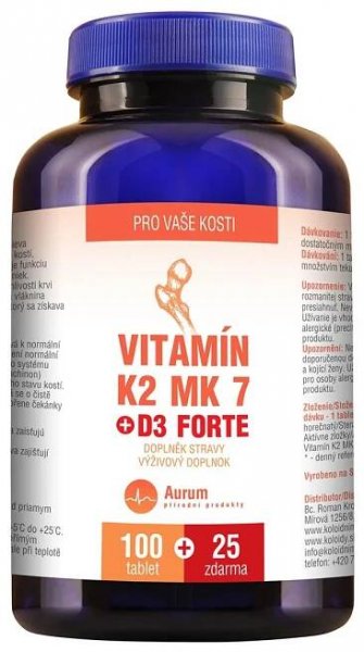 Pharma Activ Vitamin K2 MK 7 + D3 Forte 100+25 tablet