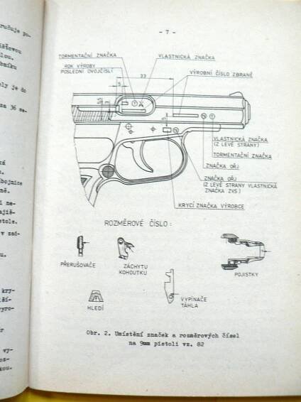9mm Pistole vz. 82 Výhradně pro služební potřebu Celní správa (1987) | Aukro