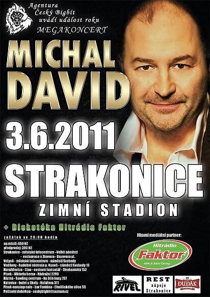 Mega koncert Michala Davida | Koncert | Akce | Strakonice