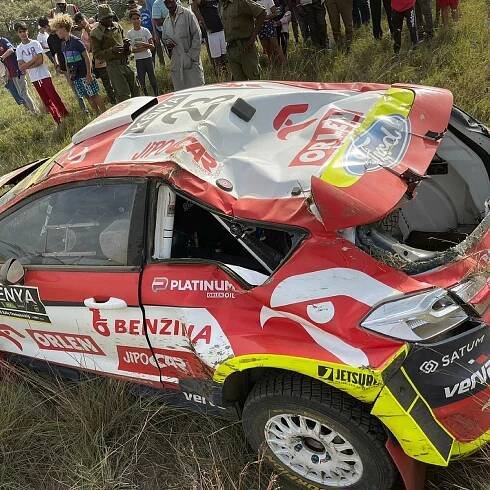 Rychlý konec na Safari rallye. Prokop havaroval a ze soutěže odstoupil