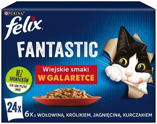 Felix Fantastické Krmivo pro kočky s venkovskými příchutěmi v želé 2,04 kg 24 x 85 g Značka Felix