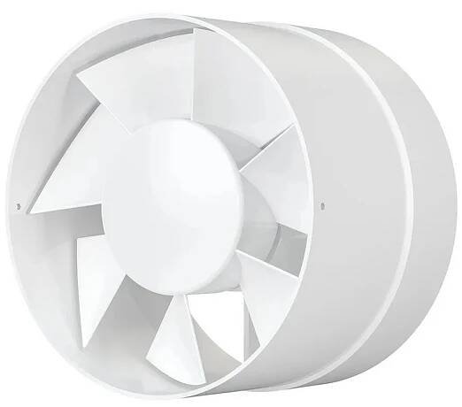 Malý ventilátor do potrubí Dalap 125 DAN s kuličkovými ložisky, zúžený, Ø 125 mm