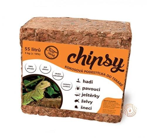 Kokosové chipsy briketa 4,5kg, 55l