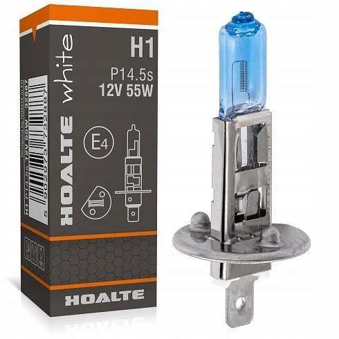 ŽÁROVKA H1 HOALTE SUPER WHITE XENON LOOK BÍLÁ 55W 12V HOMOLOGACE E4 FILTR