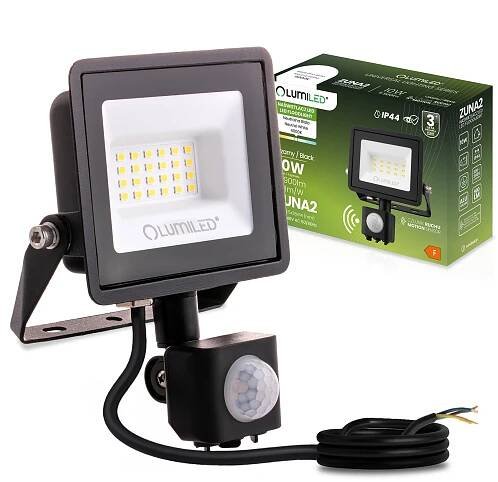 LED HALOGENOVÝ ZÁŘIČ 20W VENKOVNÍ LAMPA S POHYBOVÝM SENZOREM LUMILED