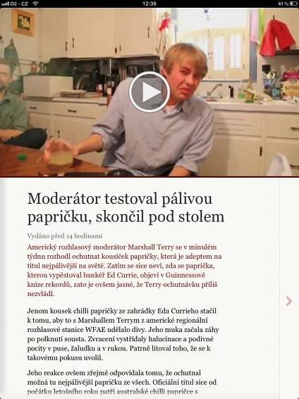 Mobilní aplikace Novinky.cz má novou verzi pro iPad