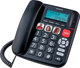 Emporia KFT19 šňůrový telefon pro seniory černá