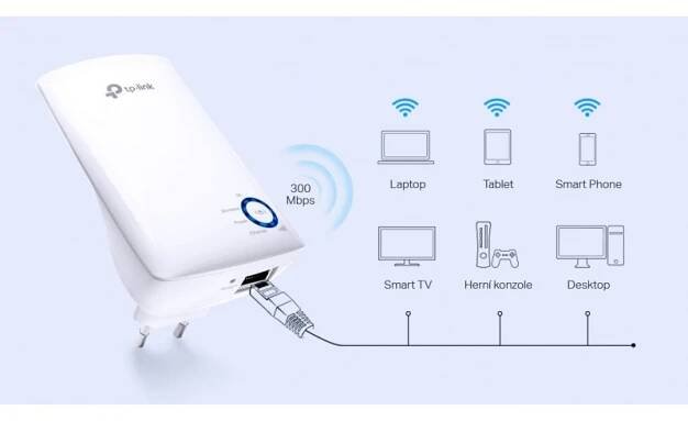 Zesilovač WIFI signálu TP-Link TL-WA850RE - TV Antény