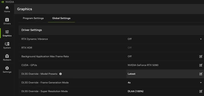 Nvidia App update brings DLSS global settings