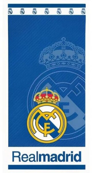 Osuška Real Madrid FC, modrá, 140x70 cm, mikrovlákno