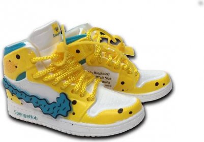 AJ1 Custom Mini Finger Shoes Boxed Pikachu Yellow