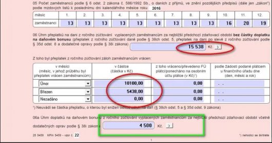 6. 3. Roční zúčtování daně - PREMIER system - manuál - PREMIER