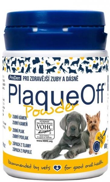ProDen PlaqueOff Powder pro psy a kočky zubní kámen 60 g