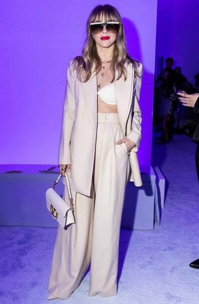 Julianne Hough at Brandon Maxwell Spring 2023 ready to wear runway show front row