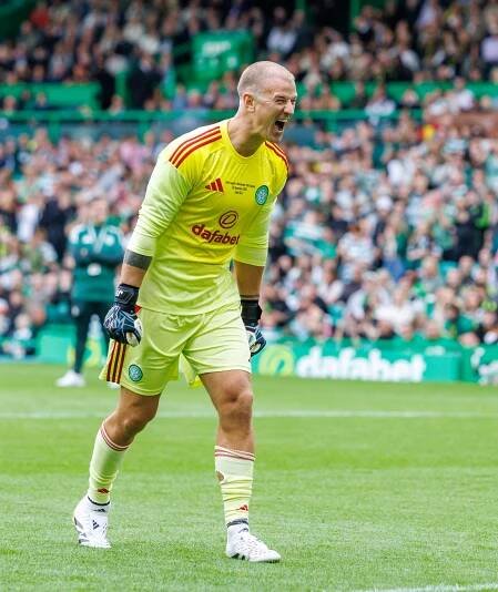 06.09.2025 Celtic Legends v Manchester United Legends, Charity Match .............................. Joe Hart after missing penalty in shoot out