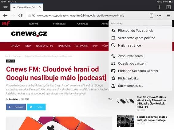 Fotogalerie: Firefox 15 iOS - Cnews.cz