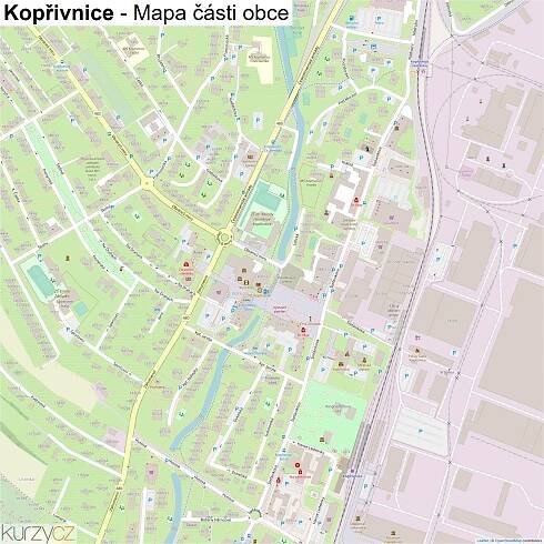 Kopřivnice - mapy | Kurzy.cz