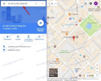 Vyhledávání podle souřadnic v Mapách Google 1
