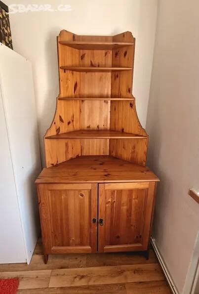 IKEA LEKSVIK příborník + rohová skříň z masivu
