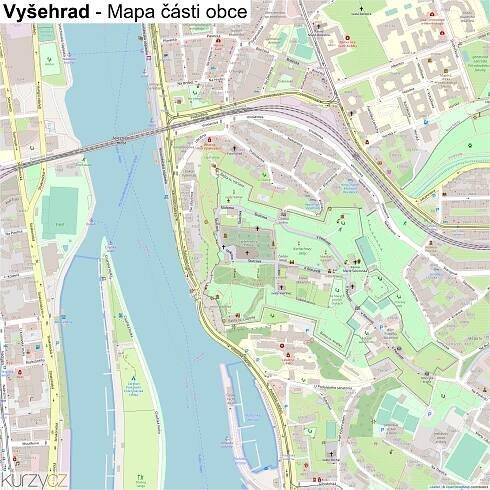Vyšehrad - mapy | Kurzy.cz