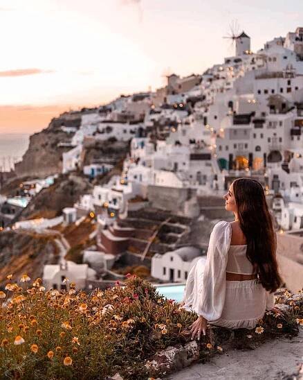 Watching the Sunset in Oia from the Byzantine Castle Ruins