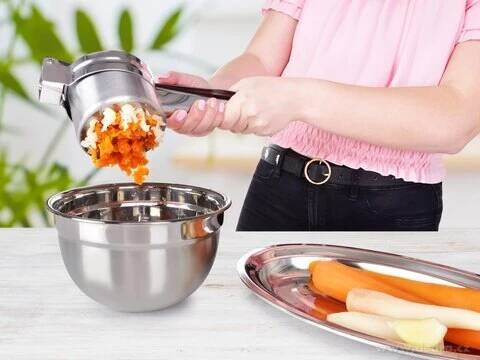 CHEF | 3v1 masivní nerezový univerzální lis na brambory, pyré a zavářky | na brambory, pyré i zavářky - Vaše DEDRA - oficiálne