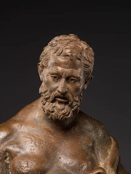 Bronze statuette of a philosopher on a lamp stand | Roman | Early Imperial, Augustan | The Metropolitan Museum of Art