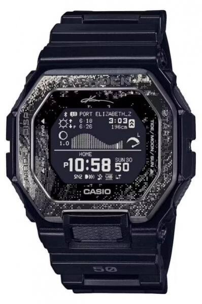 Casio G-Shock Kanao Ishagashi Collaboration showing the tide height and including many other timing and calendar functions.