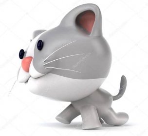 Stáhnout - Vtipné kreslené kočky izolované na bílém — Stock obrázek
