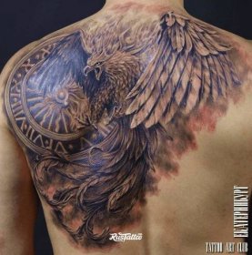 Tetování s orly (71 fotografií): význam tetování, tetování na hrudi a rameni, na zádech a na paži, na krku a na předloktí