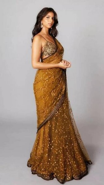 Suhana Khan exudes ethnic elegance with a perfect blend of shimmer and glam