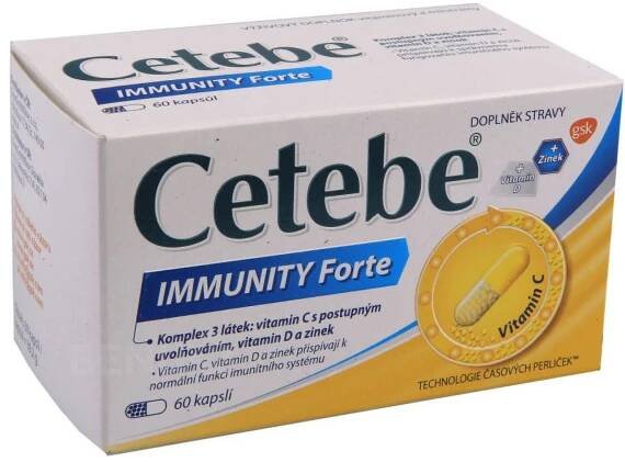 GlaxoSmithKline Cetebe Immunity Forte 60 cps. od 229 Kč