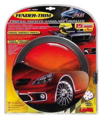 Samolepící lišta -chrom 15mm x 5m TYP L | Tuningshop.cz