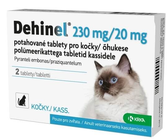 Dehinel pro kočky 230 mg/20 mg 2 tablety
