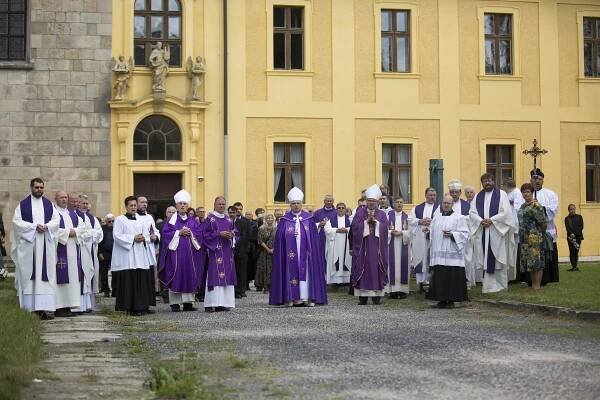 Pohřeb otce P. Ludolfa Josefa Kazdy O.Praem.