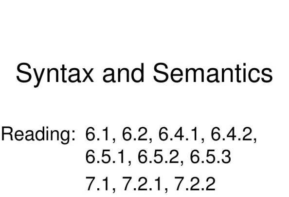 PPT - Syntax and Semantics PowerPoint Presentation, free download - ID ...