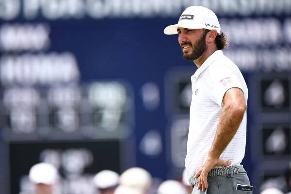 Max Homa looks on during the second round of the PGA Championship on May 16.