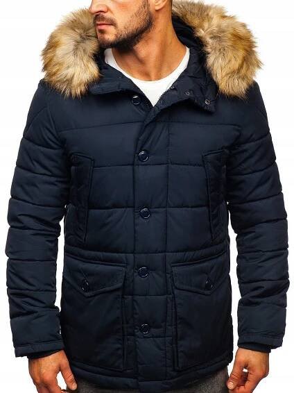 ZIMNÍ BUNDA PARKA TMAVĚ MODRÁ JK361 DENLEY_2XL Značka Denley