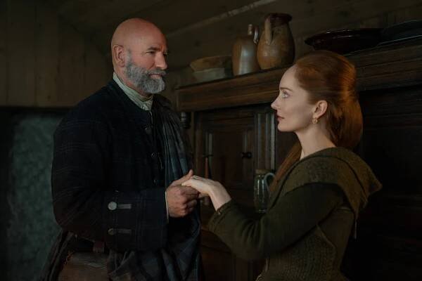 Graham McTavish and Lotte Verbeek as Dougal and Geillis in 'Outlander' Season 7 Part 2