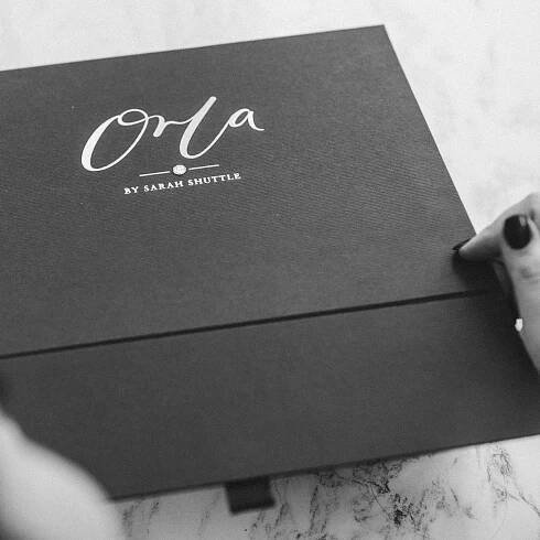 Luxury brand packaging design with foil logo | Luxury box brand packaging for wedding business | Discover more luxury branding design ideas | foil logo | print materials branding | feminine branding identity | luxury branding identity | box design luxury | luxury brand packaging | wedding business gift box | branded gift boxes wedding business | wedding planner box ideas | luxury logo design | luxury logo branding